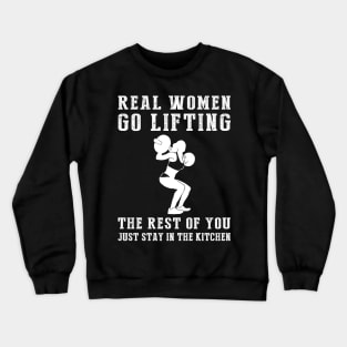 Lift Heavy, Laugh Hard! Real Women Go Lifting Tee - Embrace Strength with this Hilarious T-Shirt Hoodie! Crewneck Sweatshirt